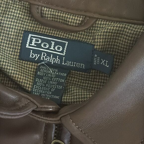 Leather POLO by Ralph Lauren leather bomber jacket - Picture 3 of 4